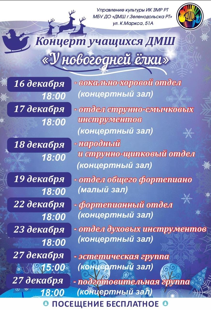 Концерт учащихся "У новогодней ёлки"
